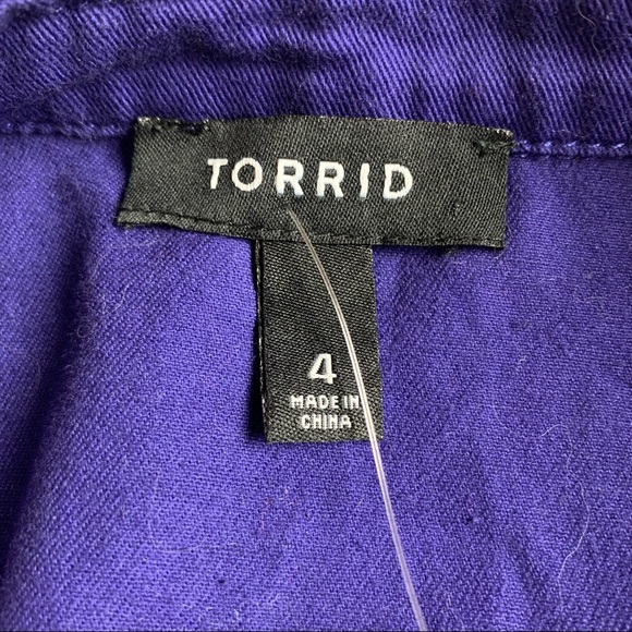 Torrid Military Style Jacket Size 4 Royal Blue NWT - Picture 6 of 7